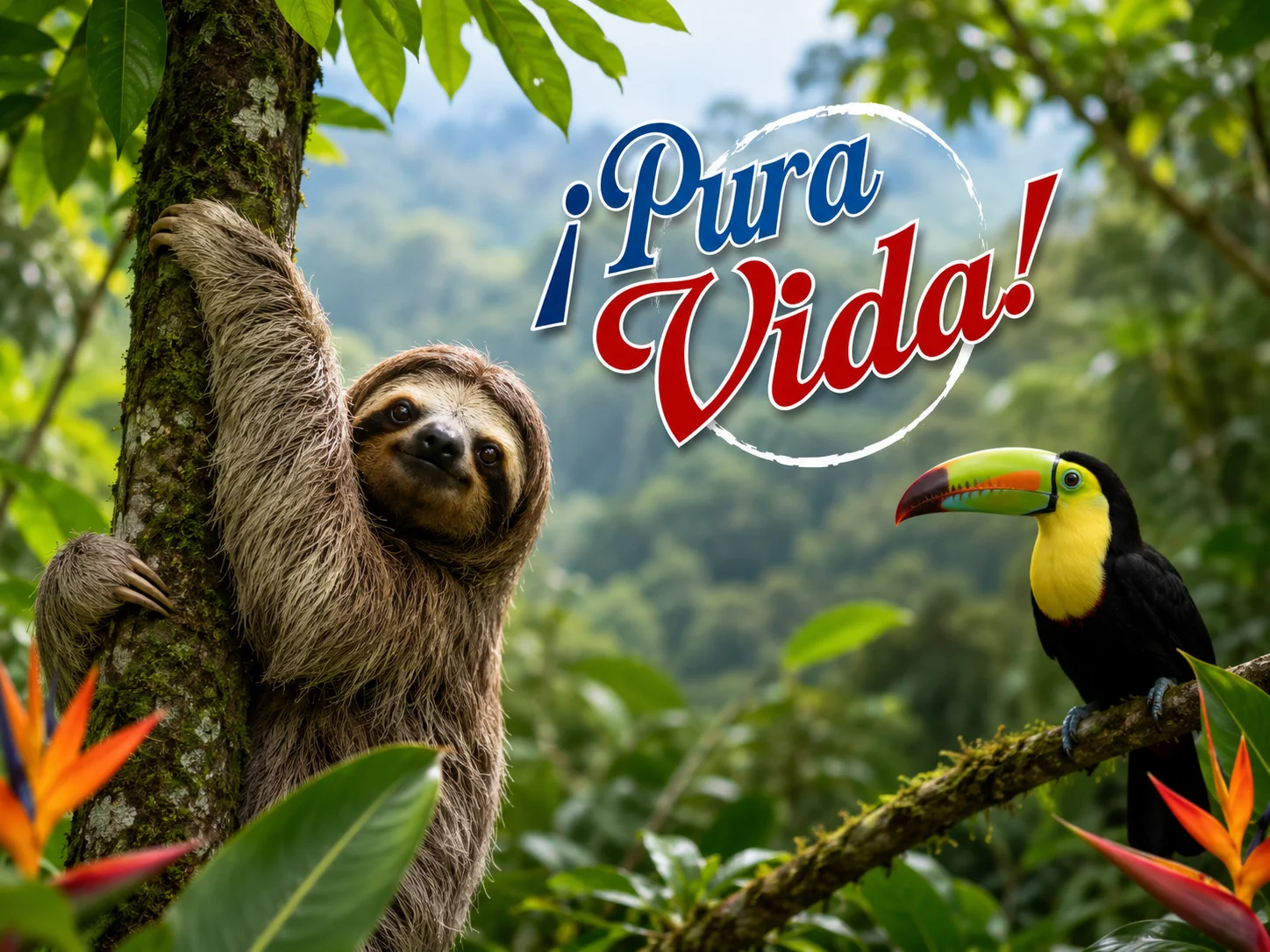 Selva verde densa de Costa Rica